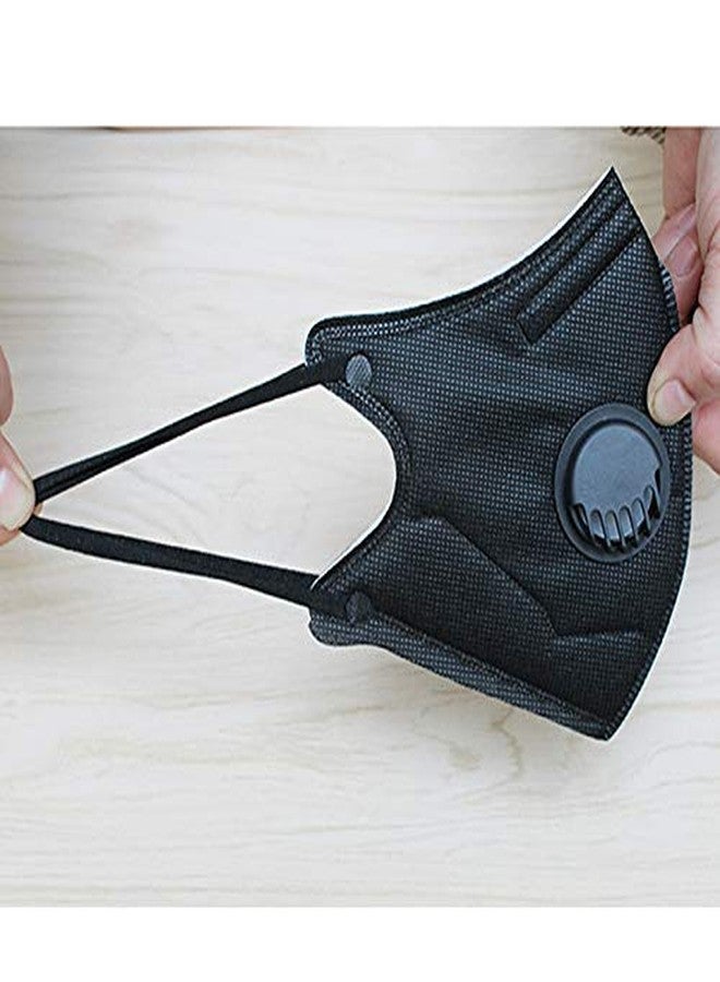 قناع غوربيك المضاد للتلوث PM2.5 مع الكربون النشط، قطعة واحدة (أسود) - Image 3